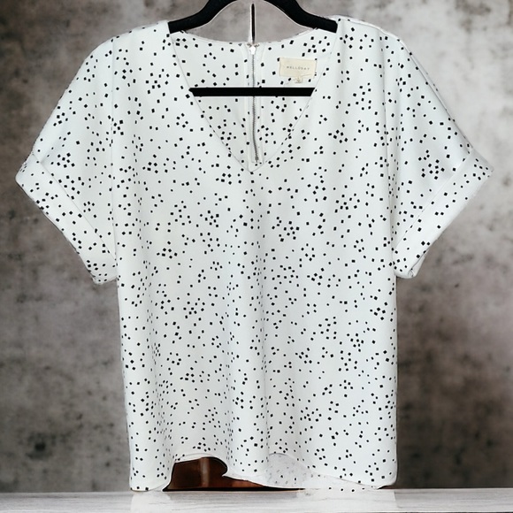 🧚 Melloday Zip Back Confetti Blouse - Picture 2 of 5